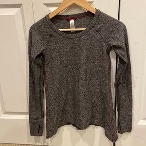 Ivivva Charcoal Grey Marled Long Sleeved Shirt